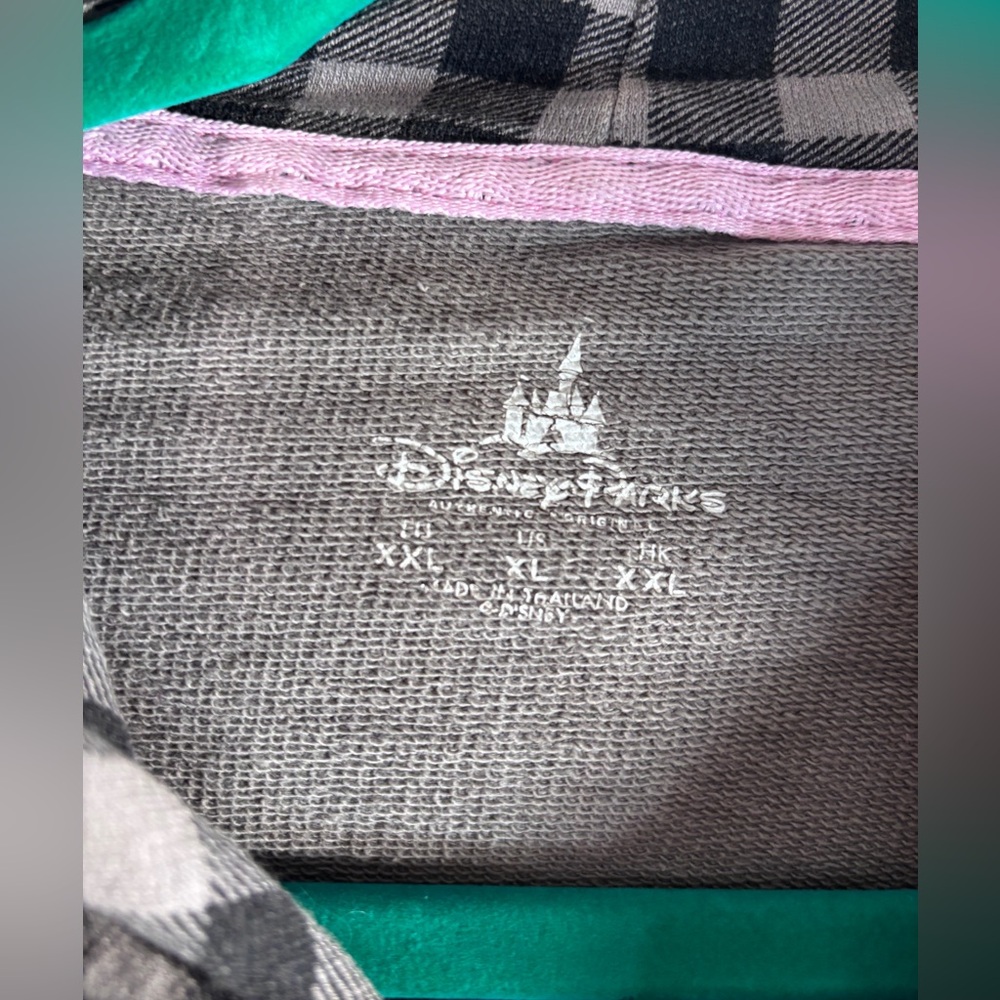 Disney Mickey Mouse Women's zip-up Hoodie Gray & Pink XL - Picture 4 of 6